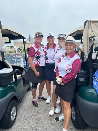 Customer photo review of White Red Wine Leopard Golf Shirts For Women Custom Name Womens Golf Polo Shirts Golf Gifts SO1096