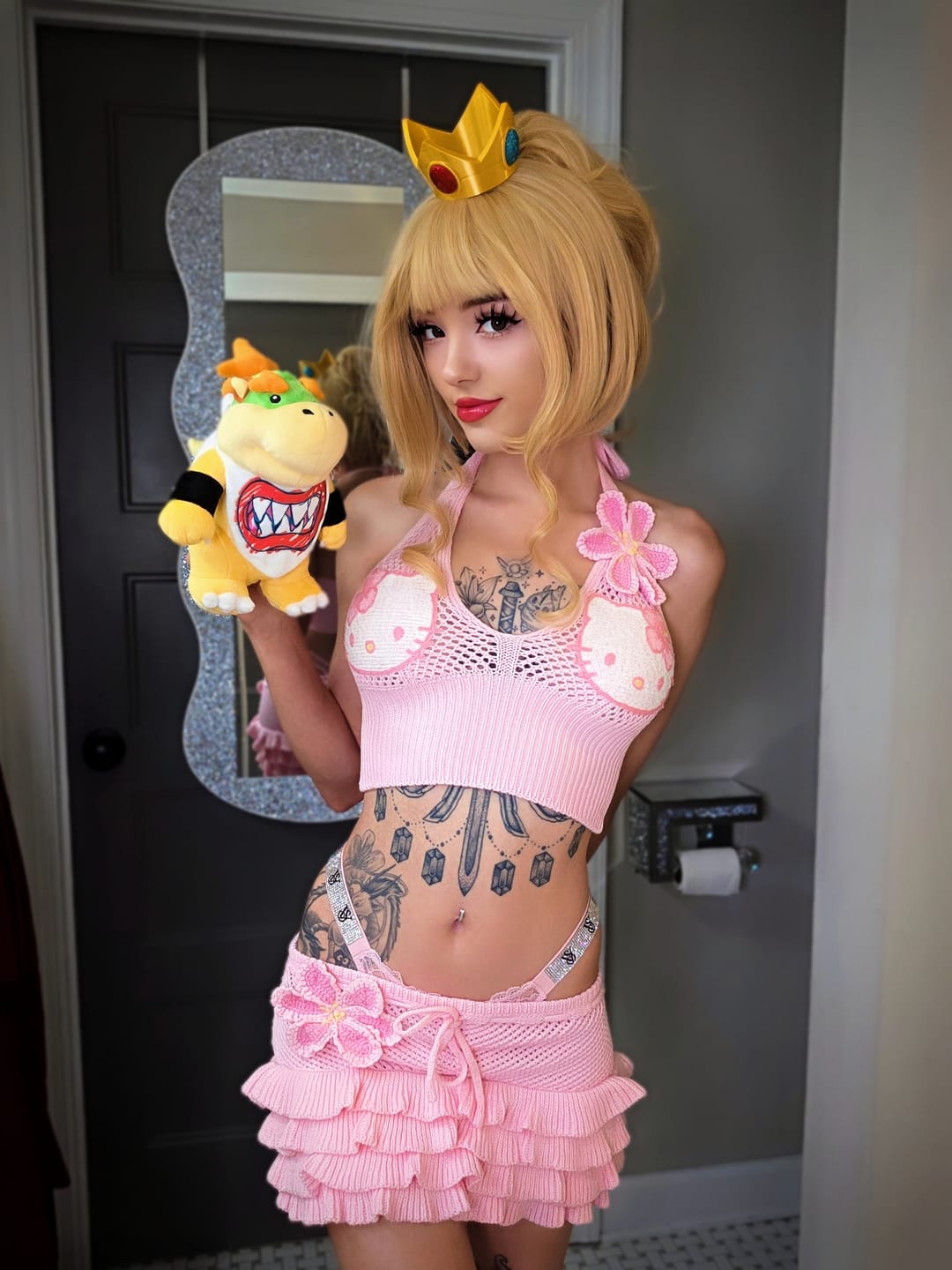 Customer photo review of Hibiscus Kitty Crochet Set (Pink)
