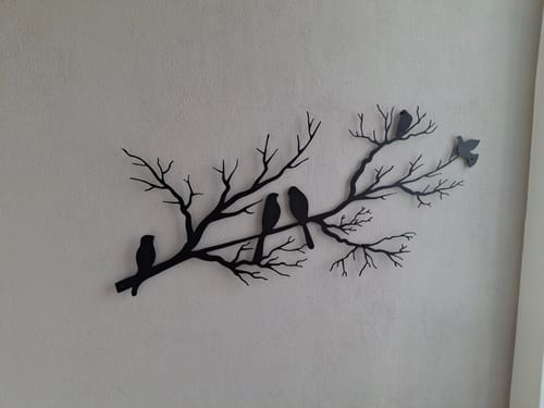 Customer photo review of Décoration murale en métal moderne - Oiseaux sur branche (V.02)