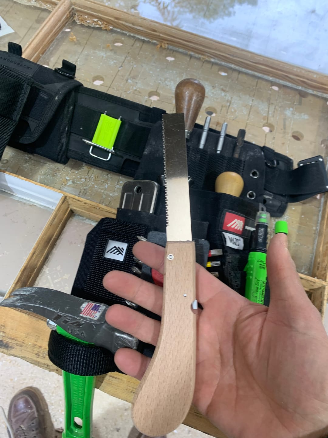 Customer photo review of Shogun | Japanese Flush Cut Pull Saw 100mm Length Folding Design