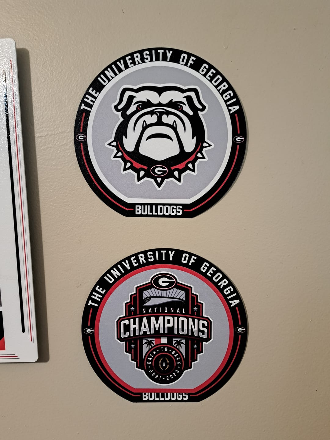 Customer photo review of Georgia Bulldogs 2022 BACK to BACK "Double Play" On the Shelf or on the Wall Art