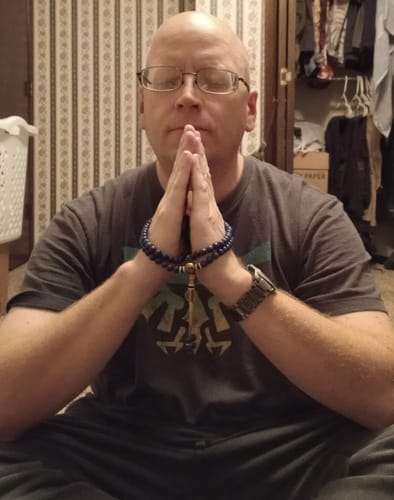 Customer photo review of Lapis Lazuli Third Eye Mala