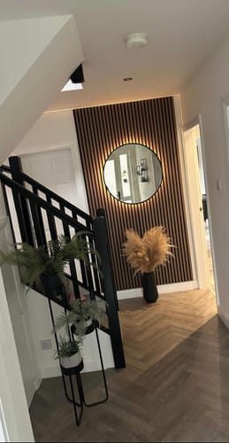 Customer photo review of Premium Acoustic Slatted Wall Panel (Multiple Colours)