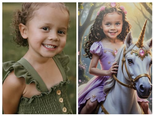 Customer photo review of The Lavender Unicorn Princess