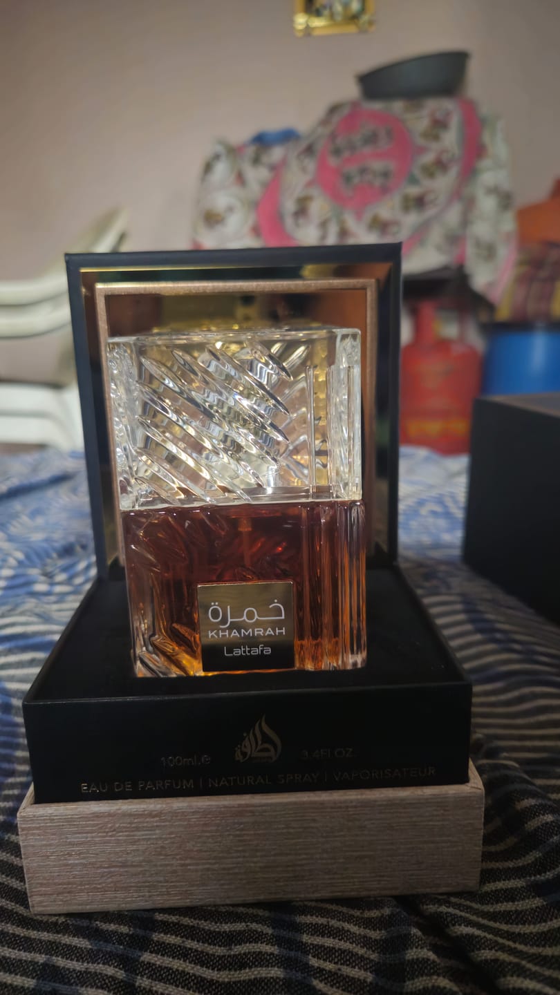 Customer photo review of Lattafa Khamrah Eau De Parfum For Unisex