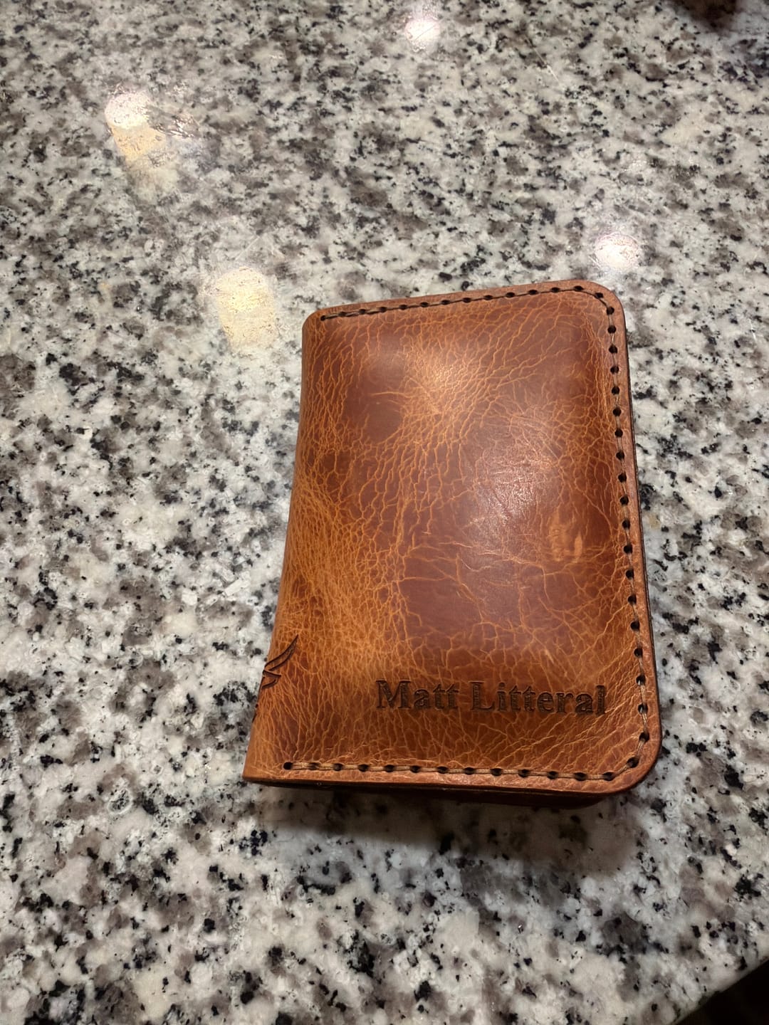 Customer photo review of The Tyler Vertical Wallet