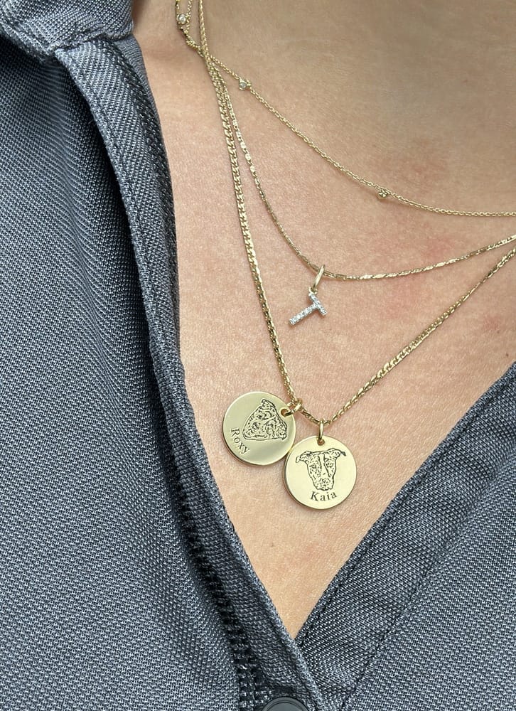 Customer photo review of Custom Pet Face Necklace