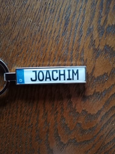 Customer photo review of Kennzeichen Schlüsselanhänger Mini Nummernschild Metall