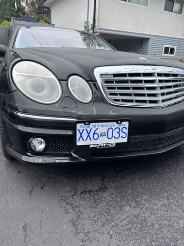 Customer photo review of 2003-09 Mercedes-Benz E-Class W211 Tow Hook License Plate Mount Bracket