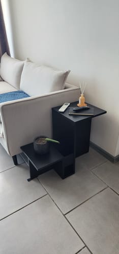 Customer photo review of Mesa de centro / lateral Skyline | BLACK
