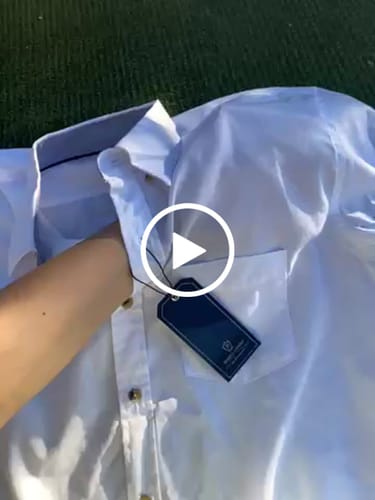 Customer video review of Camisas Para Hombre Manga Larga Essential B51101 Blanco