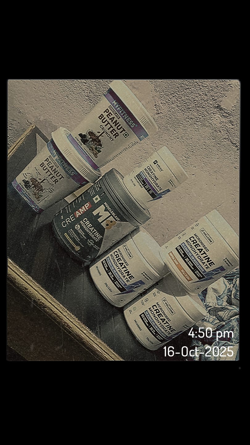 Customer photo review of Wellcore - Micronised Creatine Monohydrate (83 Servings, Unflavoured) + Premium Steel Shaker