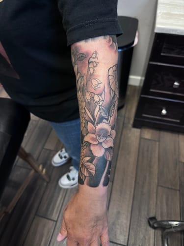 Customer photo review of Painless Tattoo Numbing Cream