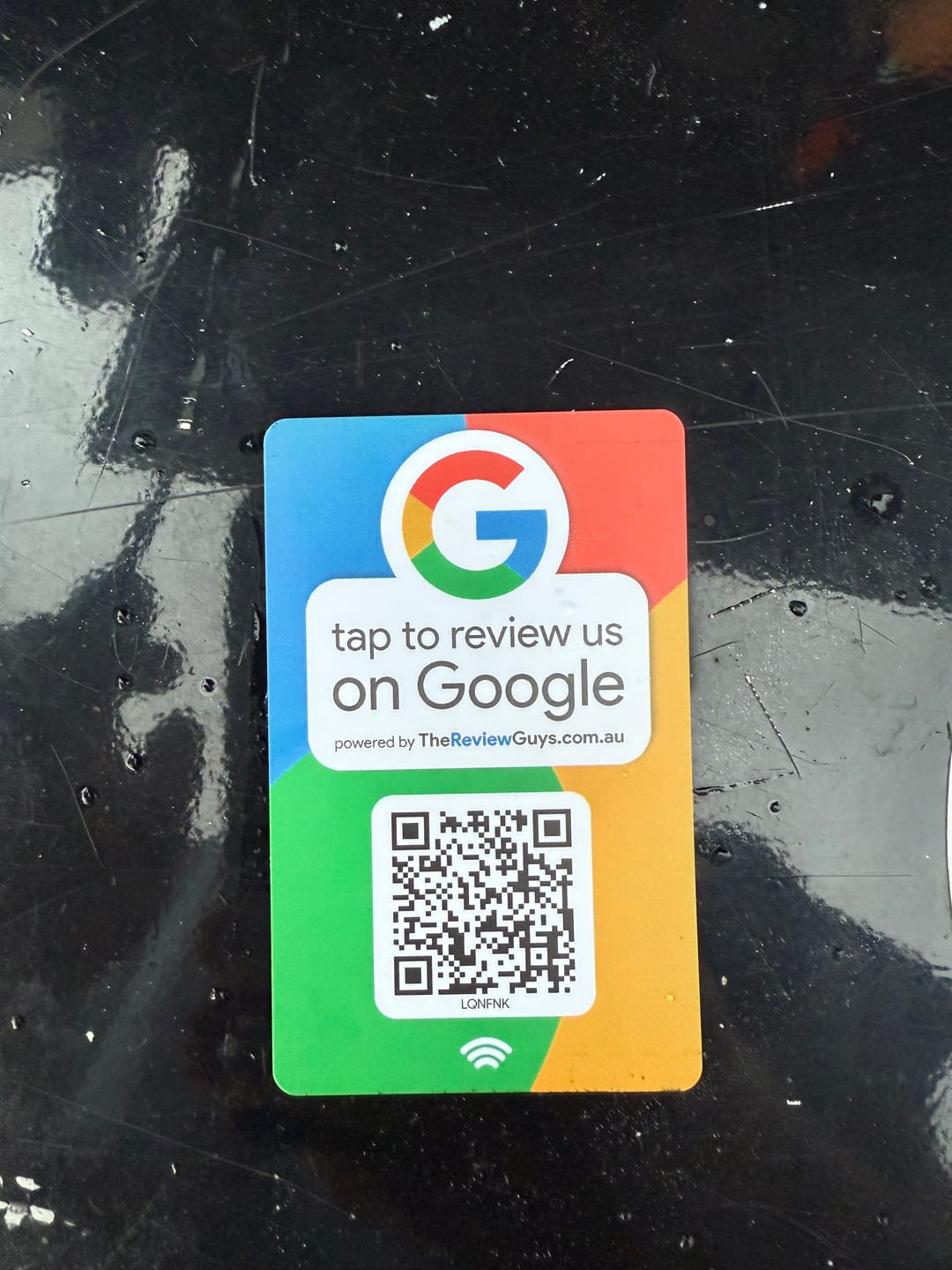 Customer photo review of Google Review NFC Card + QR Code