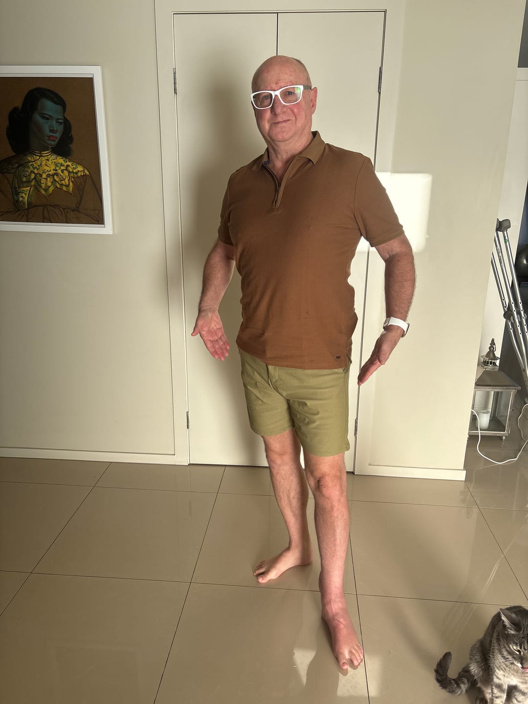 Customer photo review of Ultra-Stretch 7" Chino Shorts - Khaki