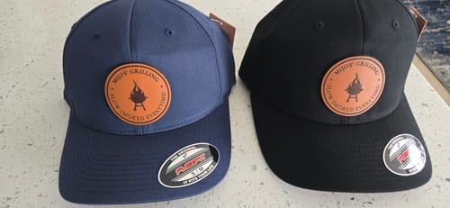 Customer photo review of Premium Custom Leather Patch Hats (Wholesale)