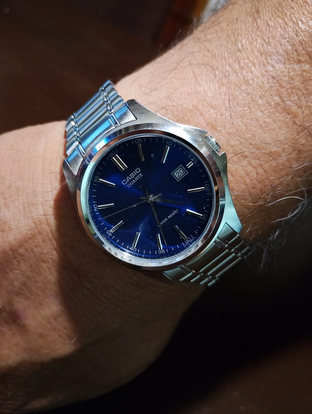 Customer photo review of Reloj Casio Análogo MTP-1183A-2A Azul Acero Inoxidable