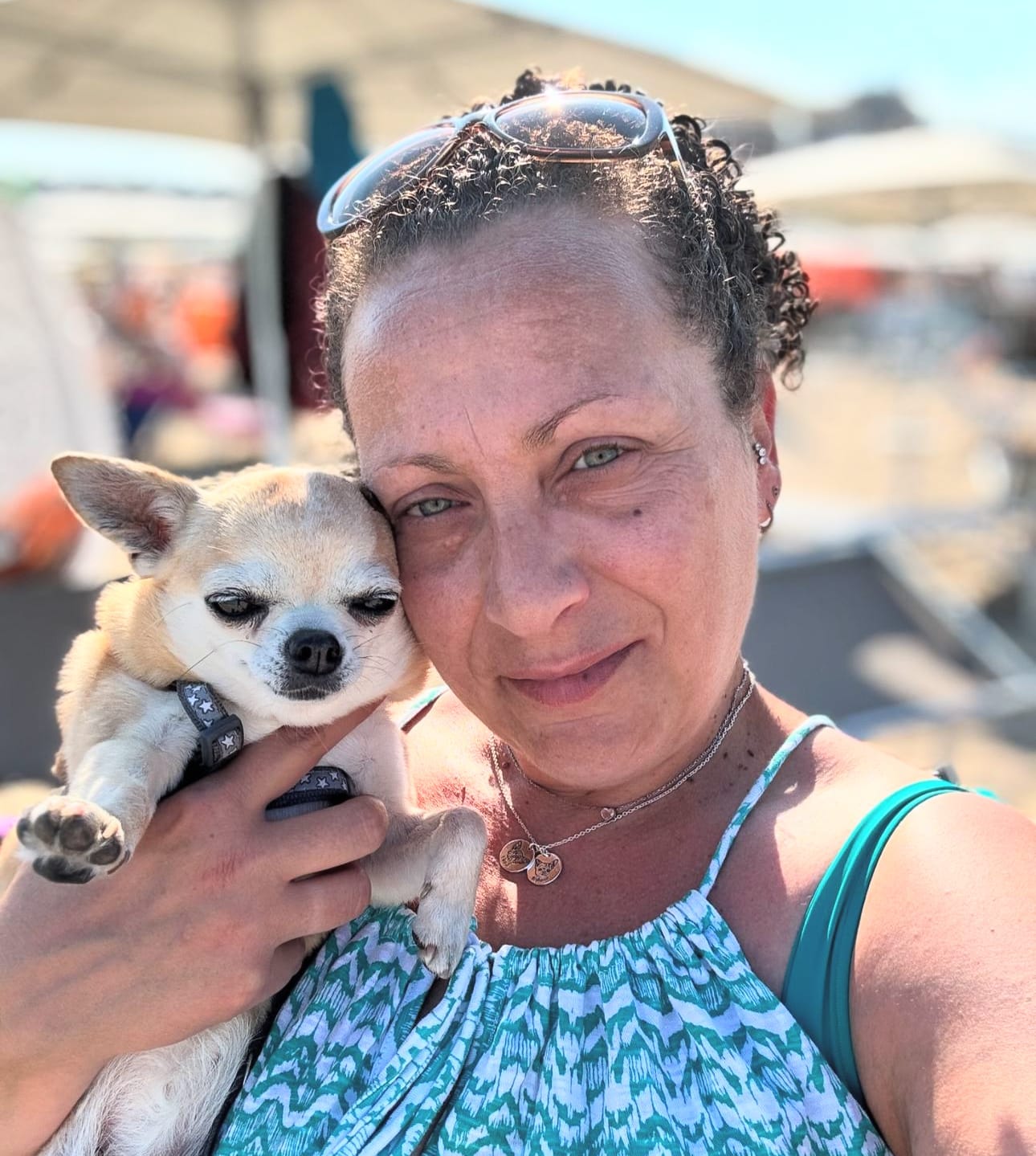 Customer photo review of Custom Pet Face Necklace