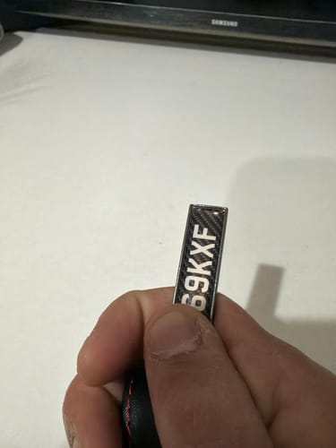 Customer photo review of Personalised Metal Number Plate Keyring