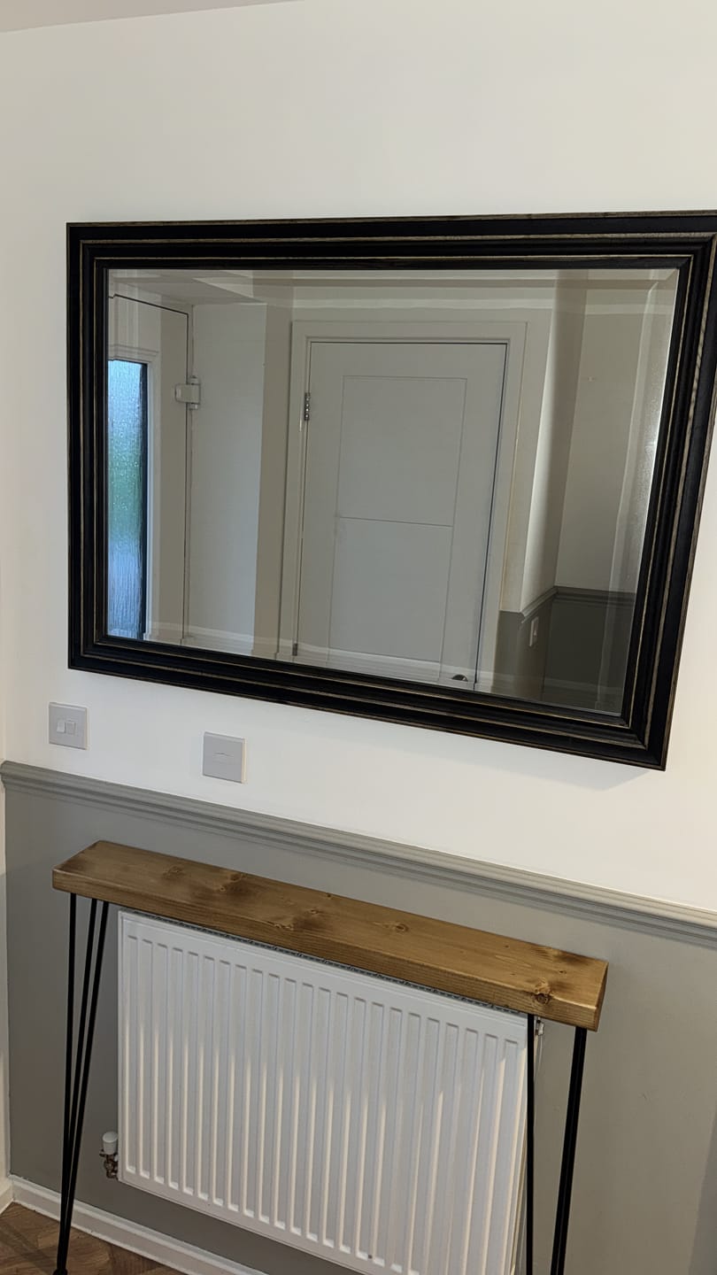 Customer photo review of Console Table 15cm Depth | Hairpin Leg