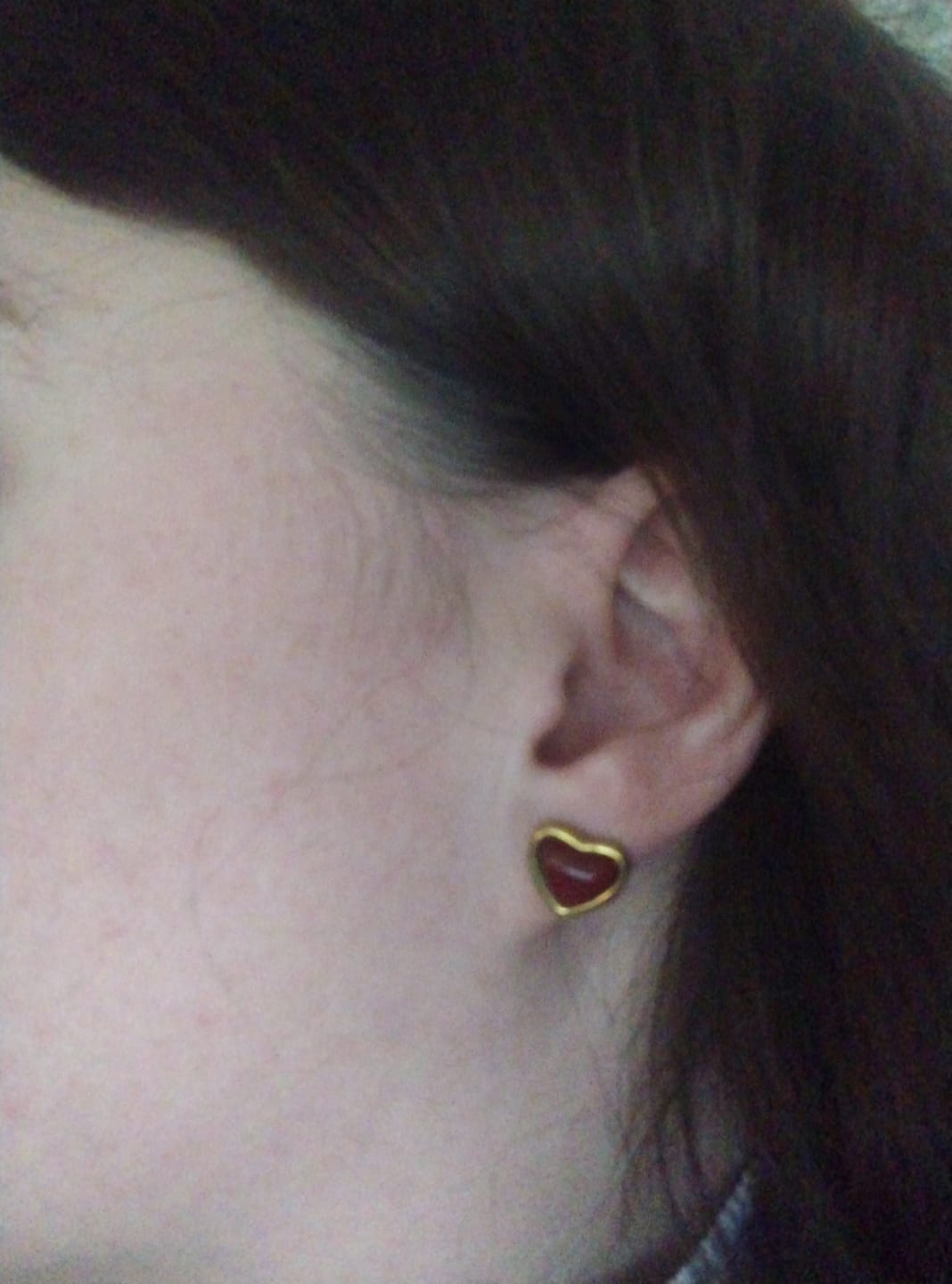 Customer photo review of Karneol Ohrringe - Herzform