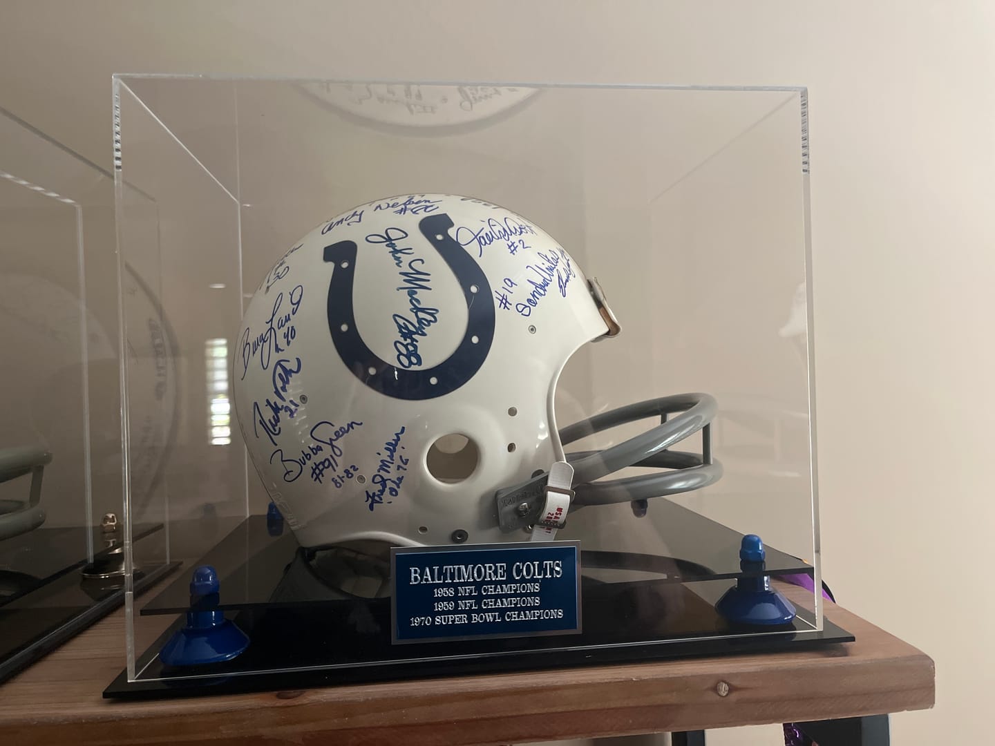 Customer photo review of Acrylic Full Size Football Helmet Display Case - Clear (A002/V44)