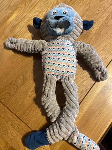 Customer photo review of G&S Cuddle Me Knot Grey Monkey 36cm
