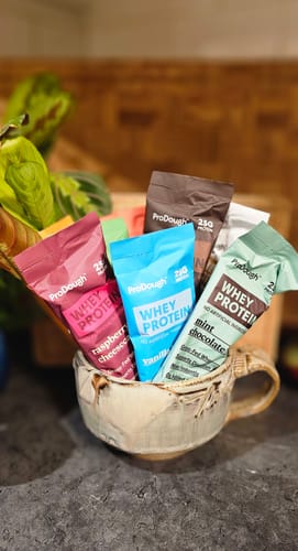 Customer photo review of Whey Protein Powder - Single Serving Sample Stick Packs