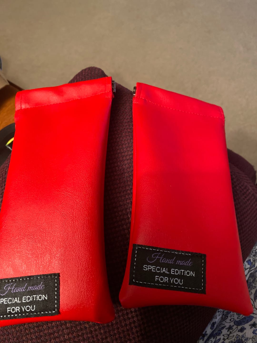 Customer photo review of Plain Faux Leather Fabric