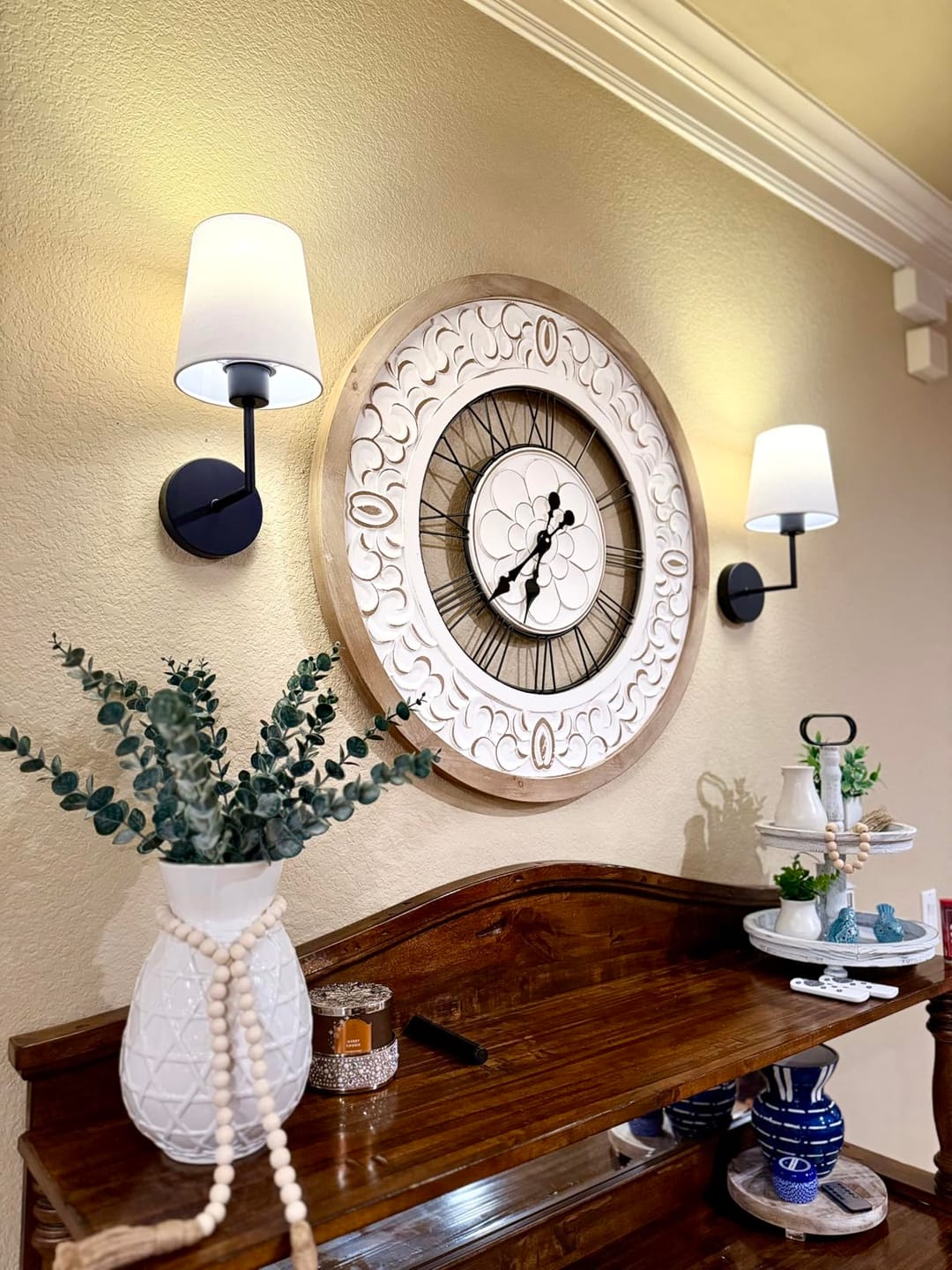 Customer photo review of Wireless Fabric Wall Lamp (2 Packs)