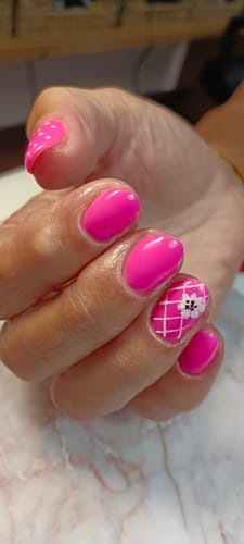 Customer photo review of Fiber Base gel - Milky Pink - Libre de HEMA y TPO | Didier Lab - 10ml