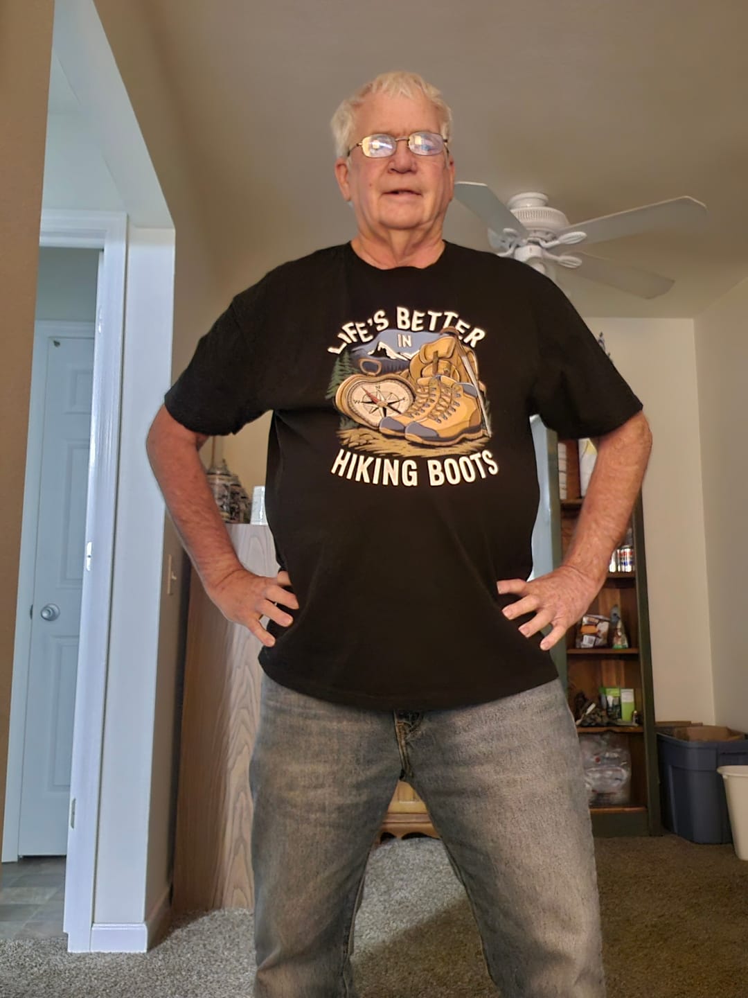 Customer photo review of Better In Hiking Boots T-Shirt