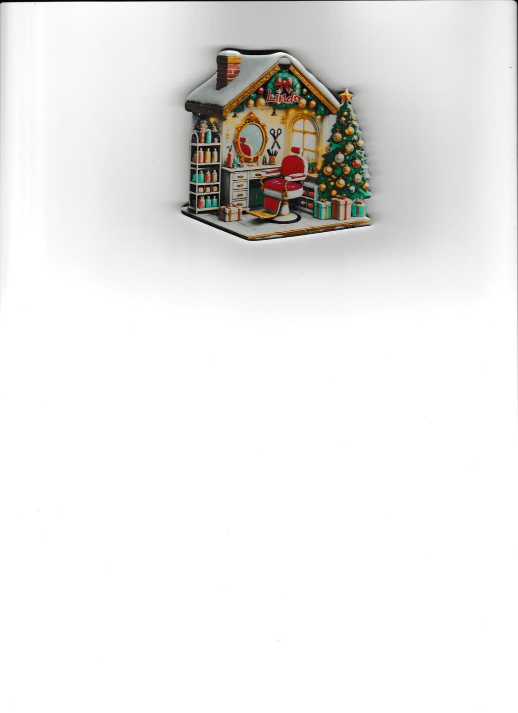Customer photo review of Personalized Hair Salon Christmas Ornament - Hairdresser Ornament Decor | Exclusive Winter Hairdressing Fairy Tale For Hairdressers & Stylists