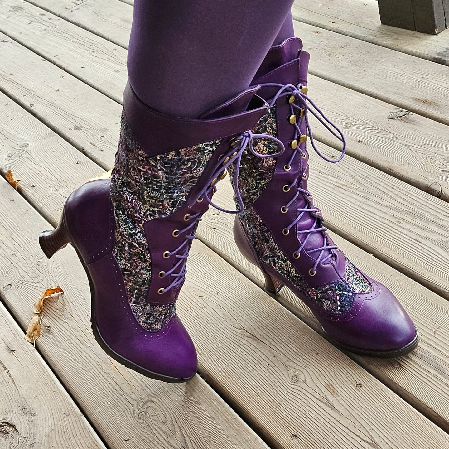 Customer photo review of Victorian Elegance Mid-Calf Boots