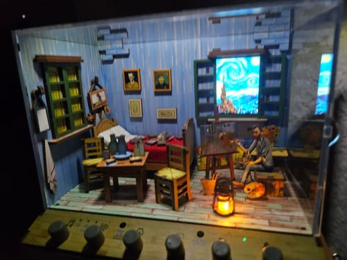 Customer photo review of Van Gogh's Bedroom DIY Miniature & 6 Sound Effects Scene House