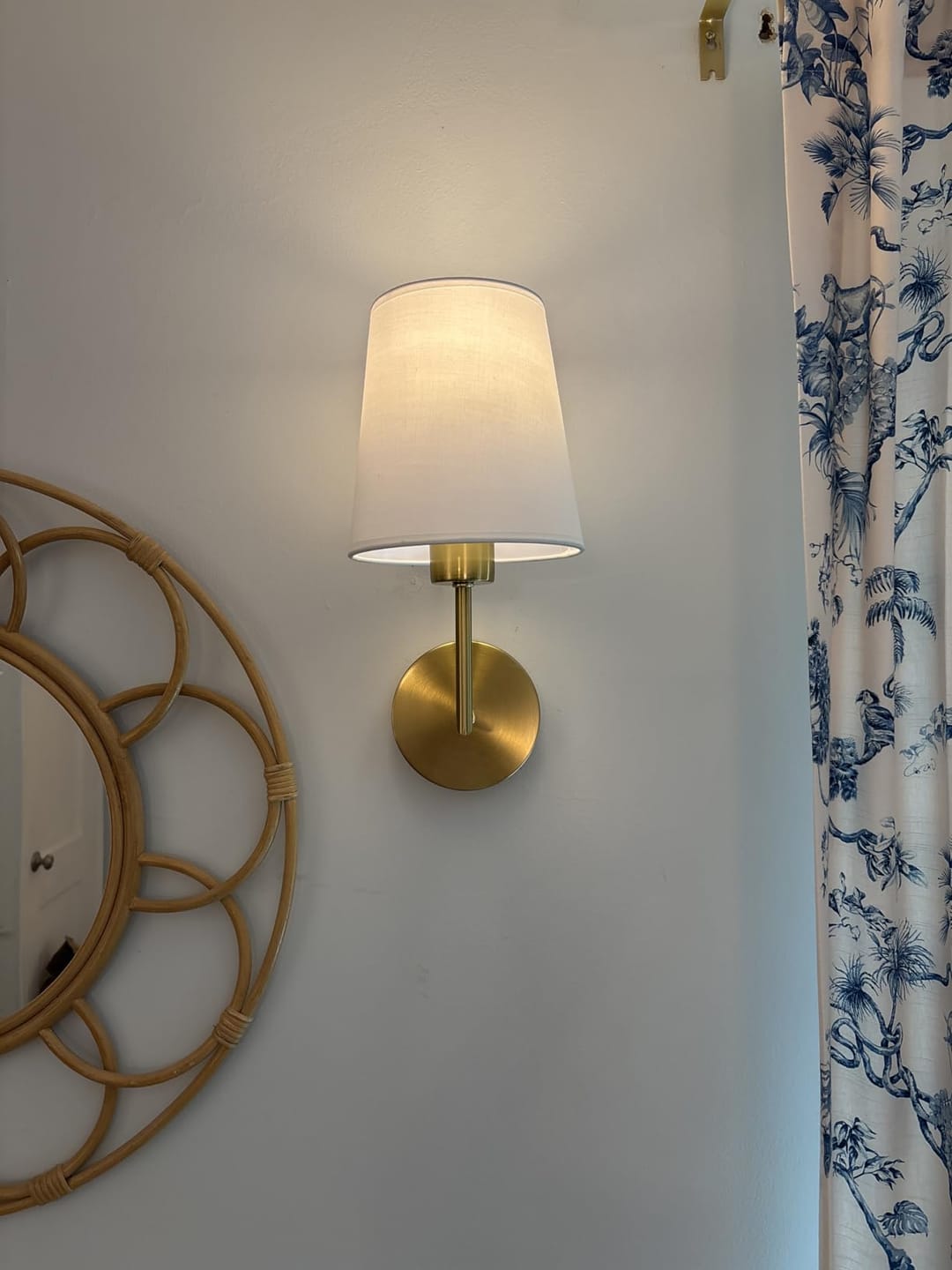 Customer photo review of Wireless Fabric Wall Lamp (2 Packs)