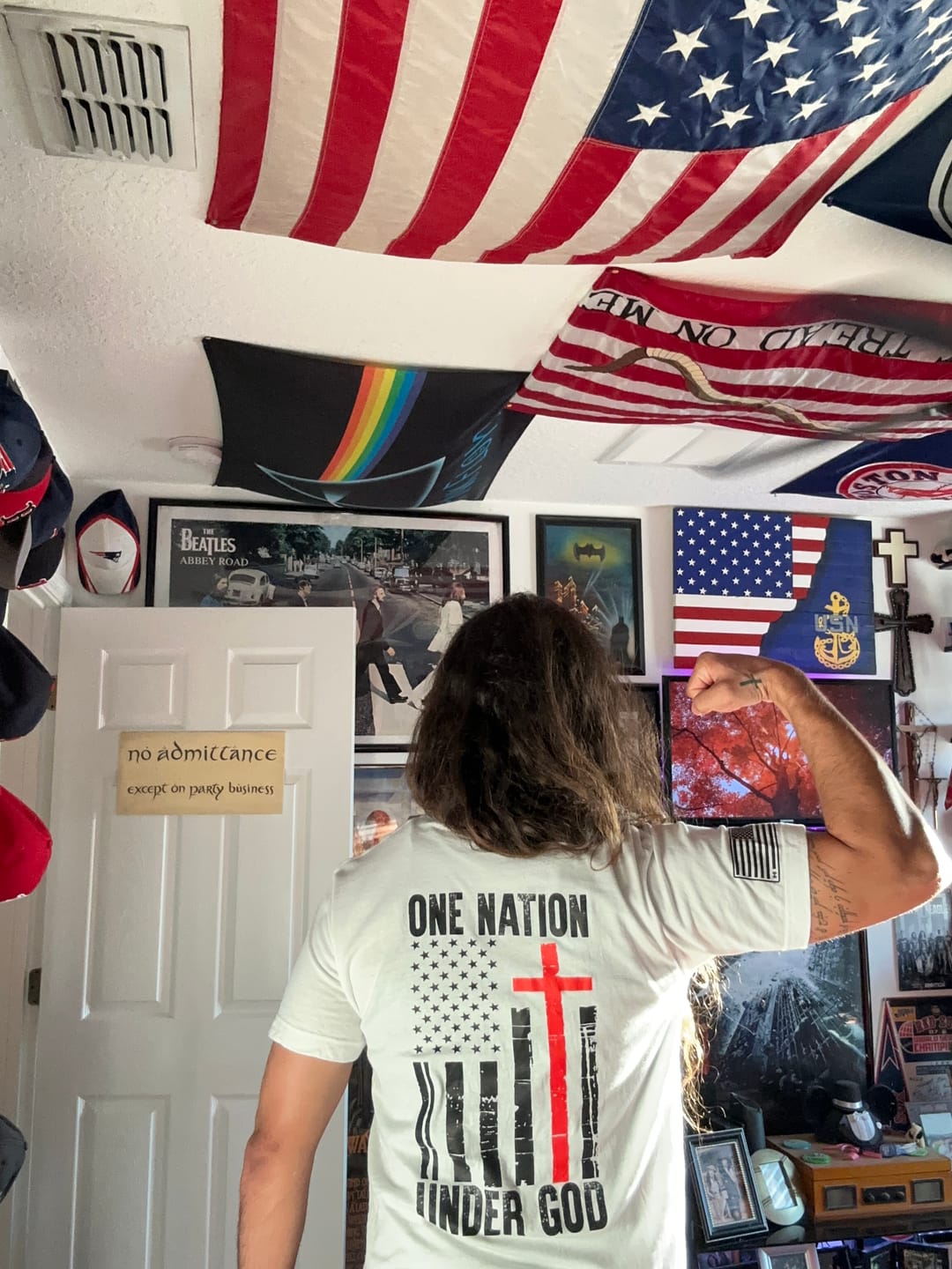 Customer photo review of One Nation Under God Flag T-Shirt
