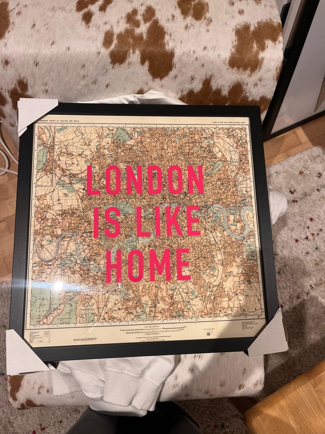 Customer photo review of Custom Pop Art Map Print (Any Location)