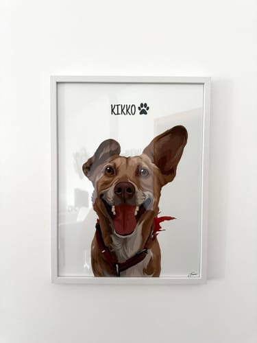 Customer photo review of Quadro Retrato Colorido (1 Animal)