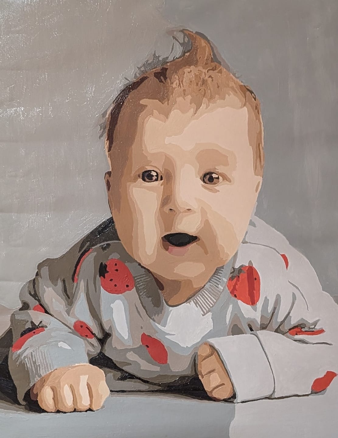 Customer photo review of Custom People & Family Portrait – Paint by Numbers