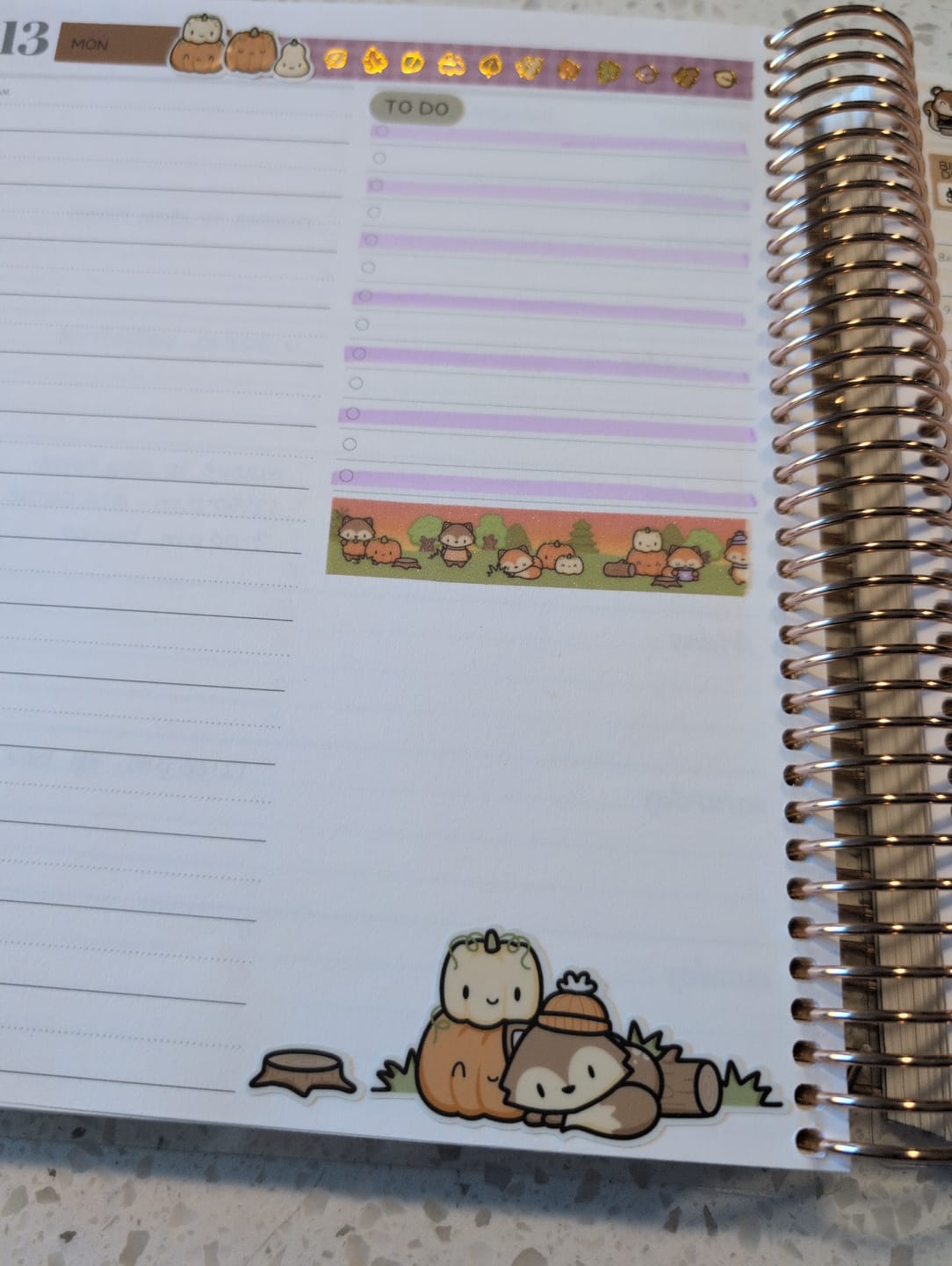 Customer photo review of Autumn Foxes Sticker Set