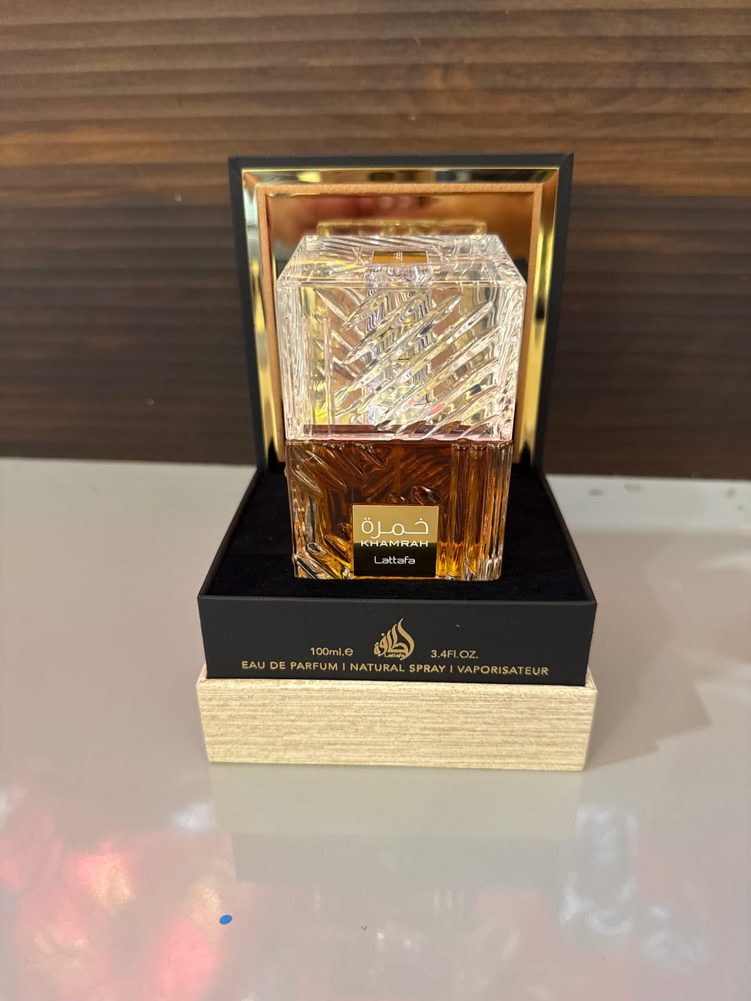 Customer photo review of Lattafa Khamrah Eau De Parfum For Unisex