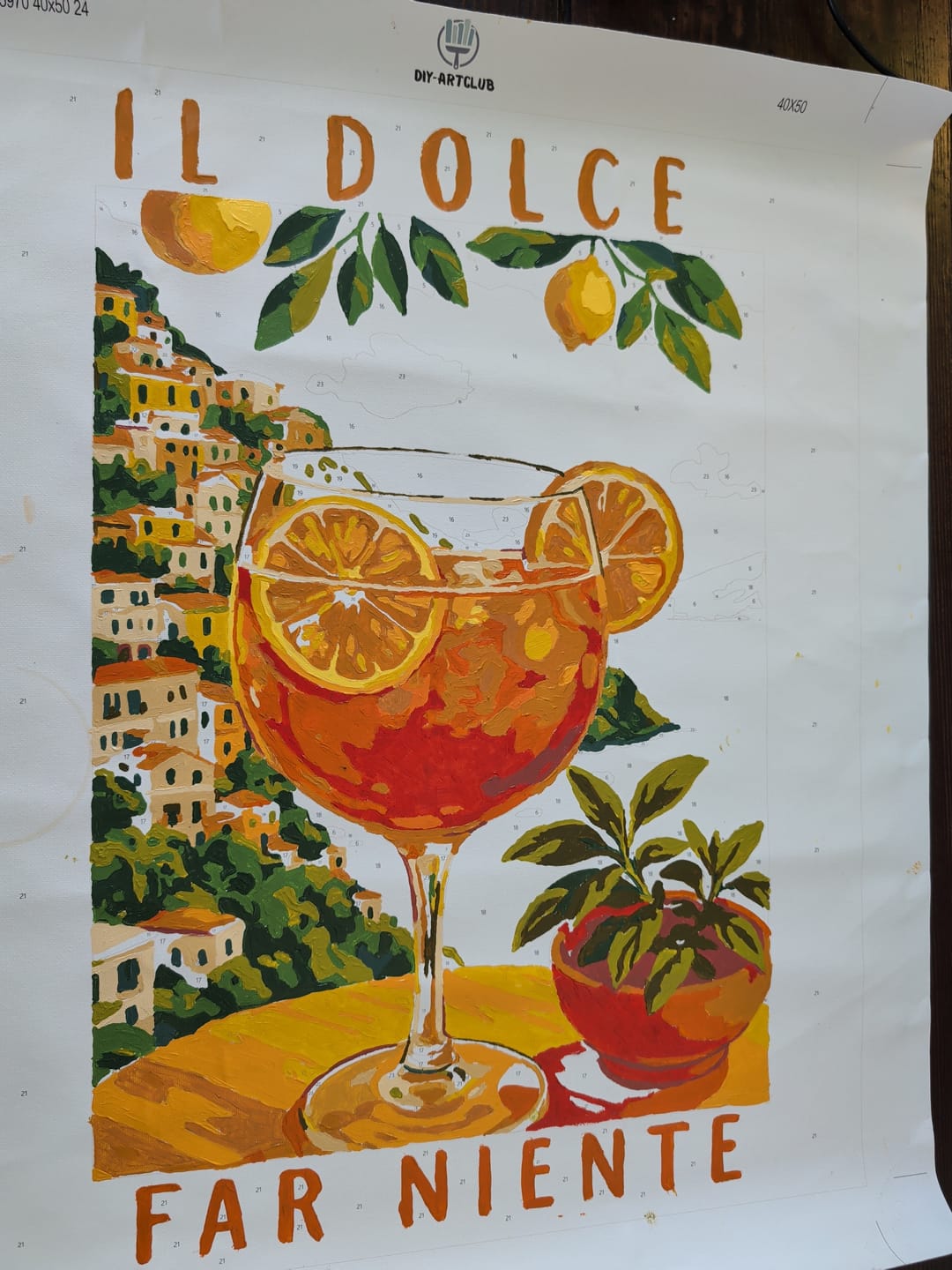 Customer photo review of Aperol in Italy | Paint by Numbers