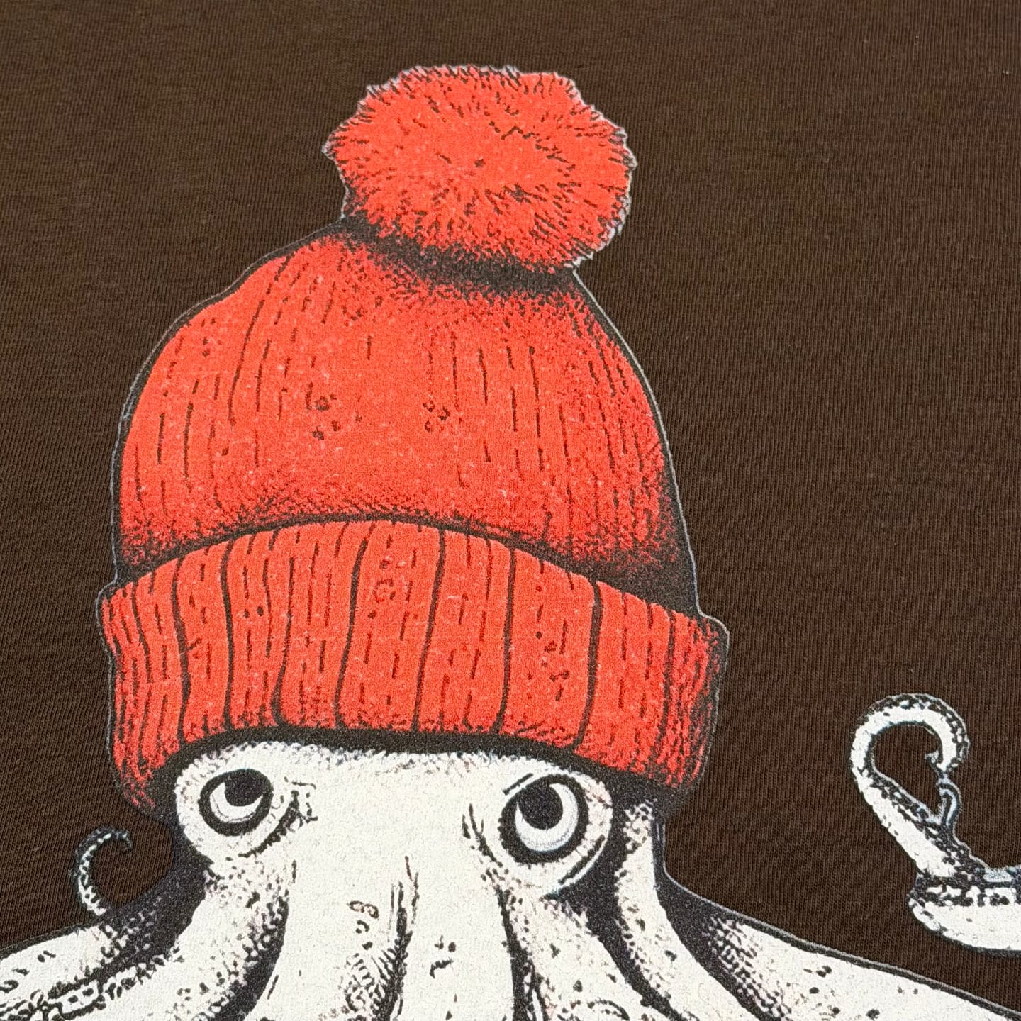 Customer photo review of Octopus Orange Beanie Softstyle Tee