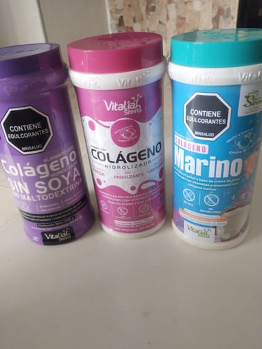 Customer photo review of Promoción Batidos Colágenos X3 - Colágeno Marino, Vainilla, Fresa - 700 g