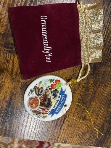 Customer photo review of Artistic Louisiana State Themes and Landmarks Christmas Ornament