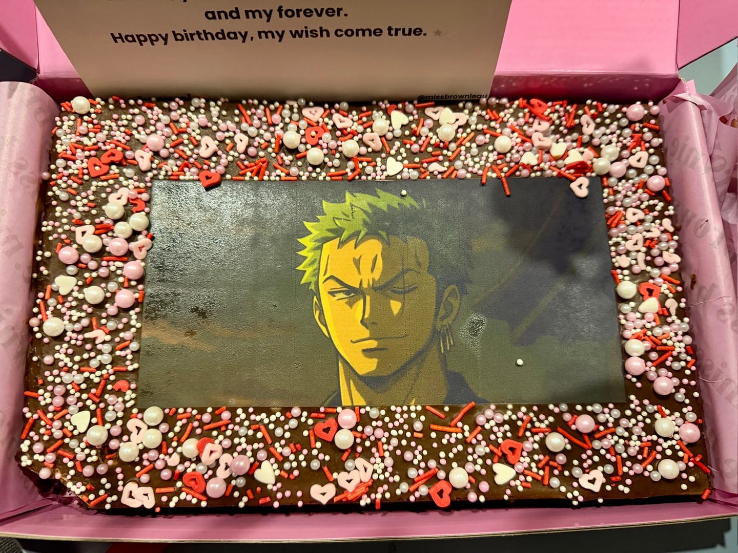Customer photo review of Custom Image Brownie