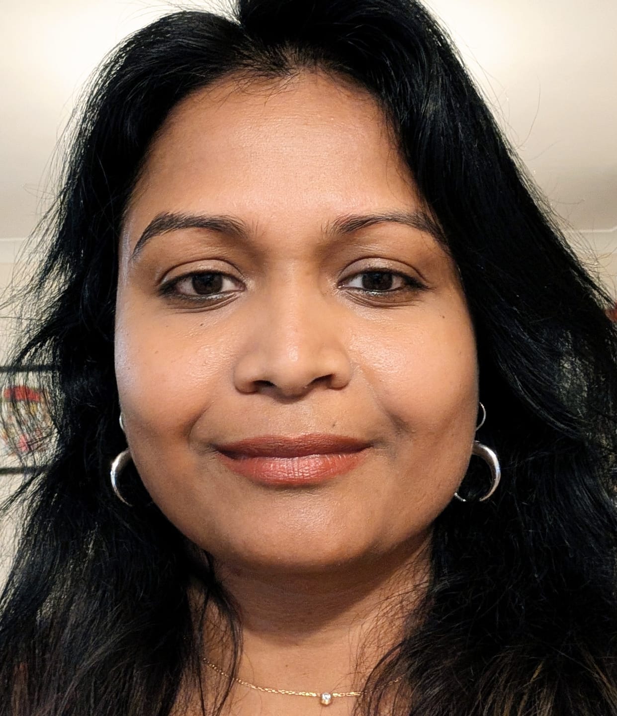 Customer photo review of Crescent Moon Earrings