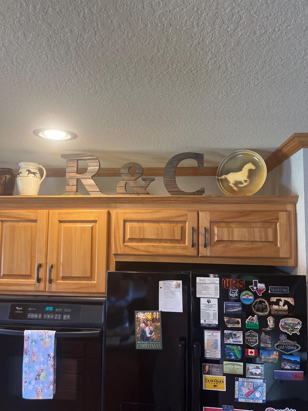Customer photo review of Farmhouse Wood Slat Letters - Dark Pine