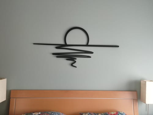 Customer photo review of Décoration murale en métal - Coucher du soleil (SUN.01)